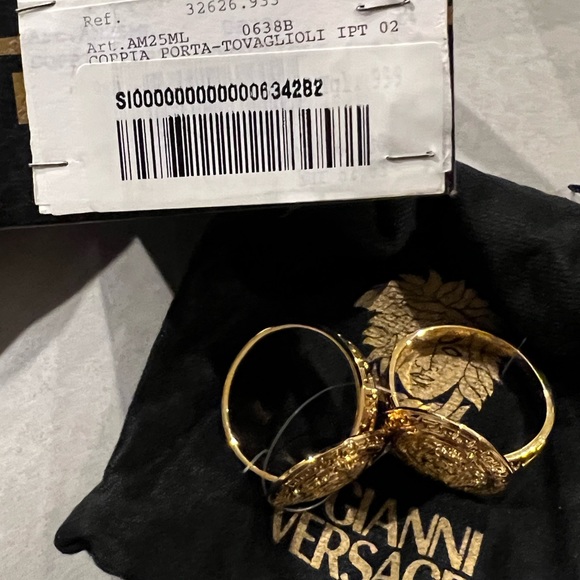 Gianni Versace 2 Vintage Napkin Holders Handmade In Italy. - Picture 2 of 8